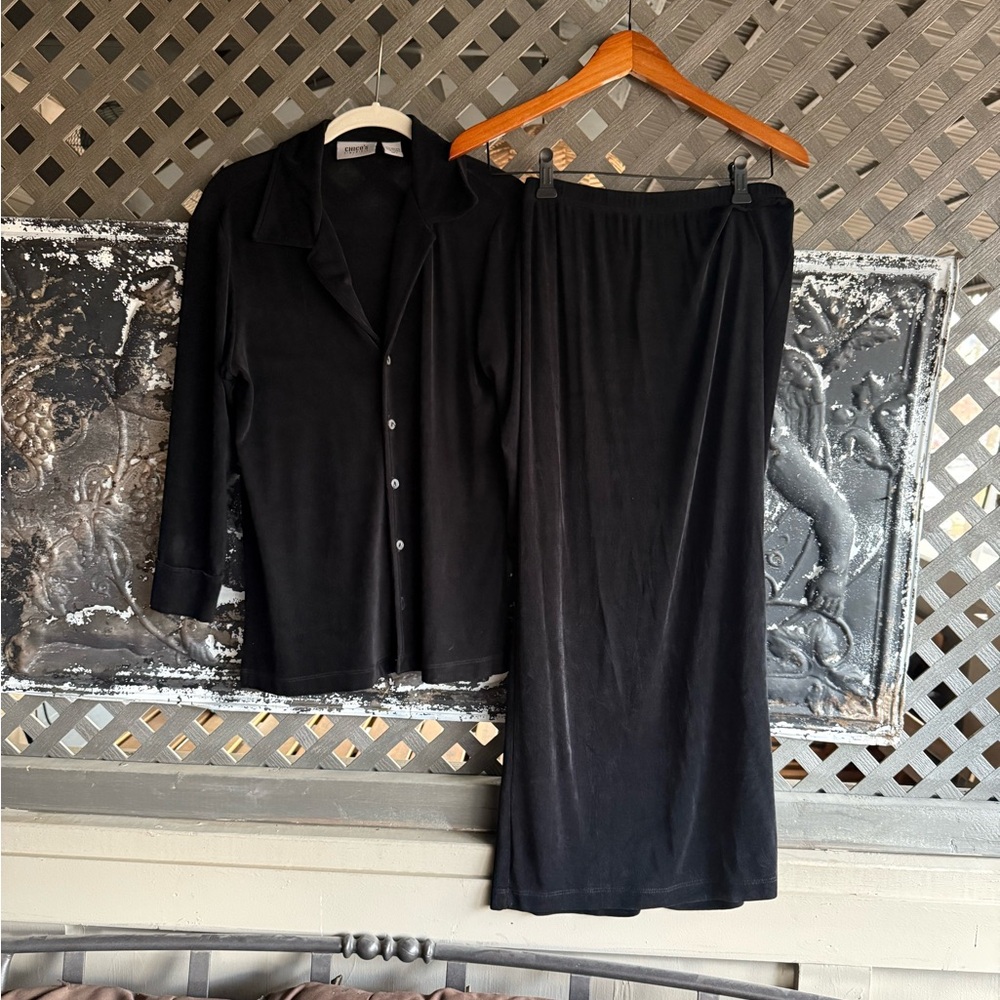 Chico's Classic Black Skirt Set